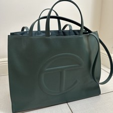 TELFAR Large Shopping Bag Dark Olive. Mint co...