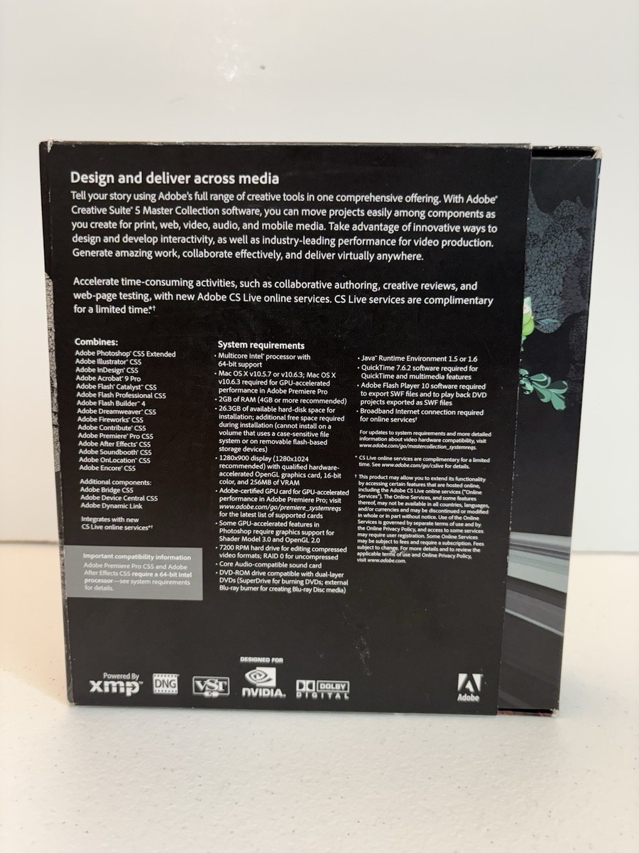 【Mac】Adobe CREATIVE SUITE 5 Adobe Creative Suite 5 CS5 Master Collection For Windows Full DVD