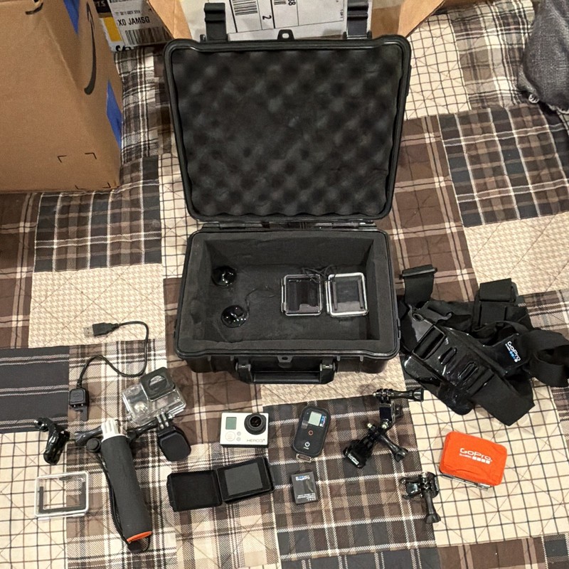 GoPro HERO3+ Camera Accessory Bundle w/ Battery, Waterproof box -Read Desc!