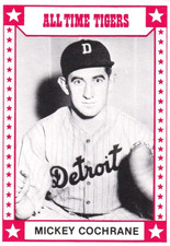 1980 Tigers Greats TCMA RED #11 Mickey Cochrane OFF CENTER Detroit Tigers