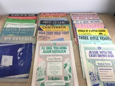 Lot of 21 Vintage Sheet Music Assorted Songs 1930's Colorful Graphics Photos
