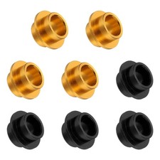 Inline Skate Bearing Bushing Spacers, 8mm 8 Pcs Aluminum Black/Gold