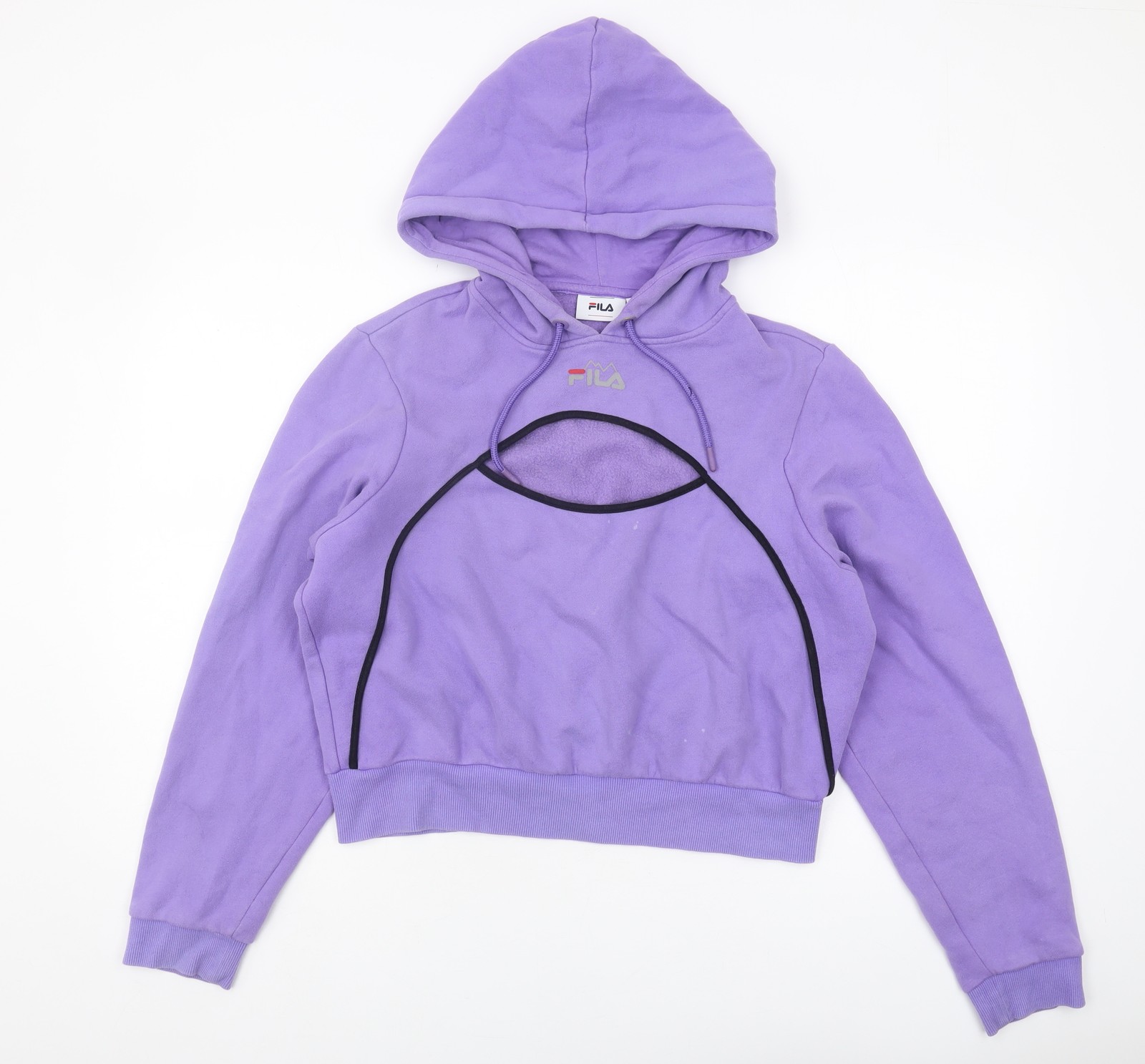 FILA Felpa con Cappuccio Donna Viola Logo Taglia L