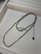 925 Silver Long Pig Nose Chain Necklace Dainty Statement Jewelry for Women