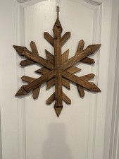 Snowflake Wood Wall Decor And Merry Christmas Red Truck Hanging Wall Decor