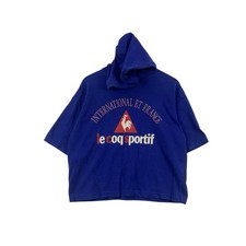 Vintage LE COQ SPORTIF International Et France Hoodie Cropped Top