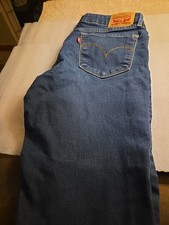 Levis 711 Skinny Blue Jeans Women  s Size 28 Medium Wash 29.5  Inseam Mid Rise