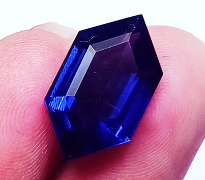 Natural 25 Ct Ceylon Blue Sapphire Fancy Cut Certified Rare Loose Gemstone+ Gift