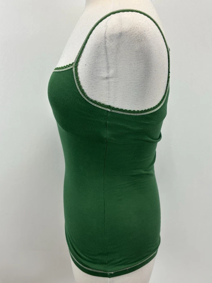 Vtg Forever 21 XXI long Tank Top Cami Sz Xsmall Green Bra Layering Y2K Fairy - Image 2 of 4