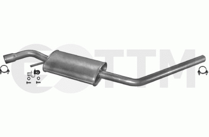 Silencieux intermédiaire pour VW Transporter T4 1.9 a 2.8 de 1996 a 2003