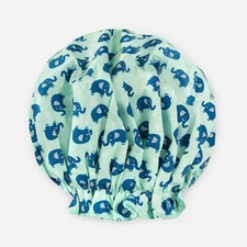 Spa Sister Elephant Print Bouffant Shower Cap