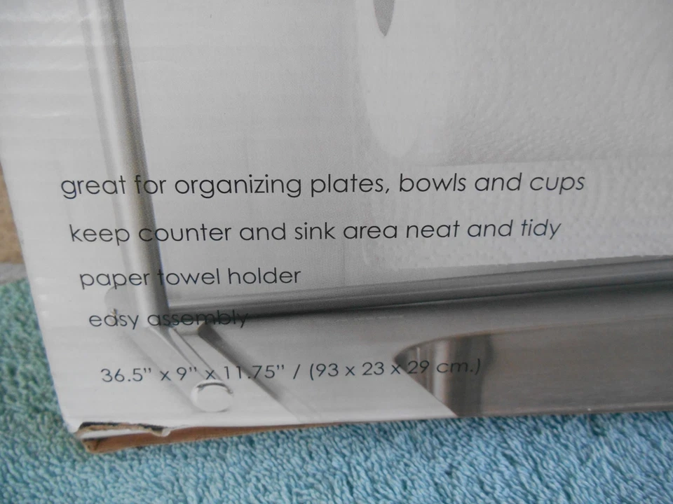 Home Basics Over the Sink Kitchen Station 36.5"L x 9"D x11.75"H Easy to Assemble - Image 4 of 4