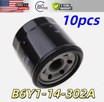 10 box B6Y1-14-302A  Mazda Oil Filter Plus Drain Plug Gasket Crush Washer NEW