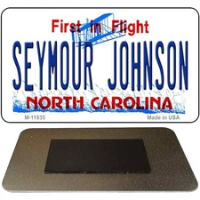 Seymour Johnson North Carolina Novelty Metal Magnet M-11835 3.5" x 2" Magnet (M)