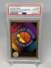 1990 Skybox #336 Golden State Warriors Team Checklist Logo PSA 10 GEM MINT POP16