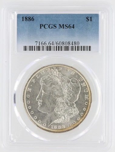 1886 Morgan Silver Dollar PCGS MS64 S$1 Philadelphia Minted No Reserve