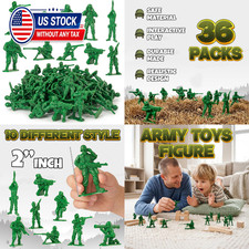 Green Army Men Toy Soldiers Set 36 Piece Plastic Classic Military Action Figures