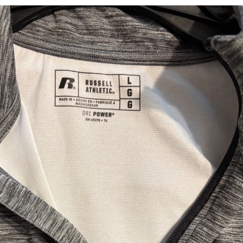Russell Athletic Dri Power Ropa Deportiva Top Mujer Grande Gris 1/4 Cremallera Pullover Foto 3 de 4