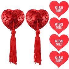 WLLHYF Nipple Covers for Women Breast Pasties Reusable HeartShaped Breast Cov...