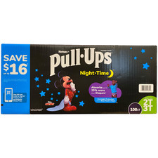 Pull-Ups Nighttime Potty Training Pants for Boys, 2T-3T, 108ct