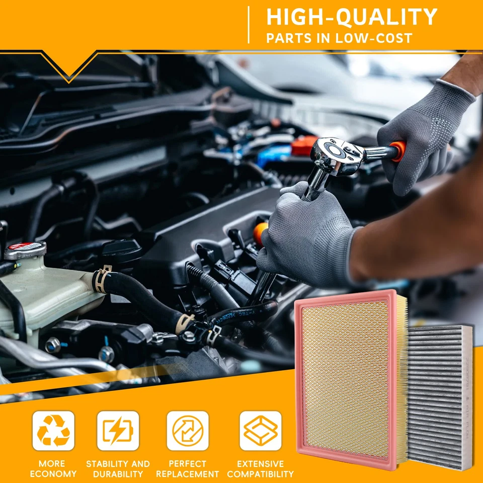 Juego de filtro de aire de motor y cabina para Chevrolet Suburban 3500 HD Tahoe GMC Yukon XL Foto 3 de 4