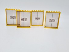 Lego Türen gelb 1x6x6  4 STK Türblatt transparent braun Neu mit Doppeltür