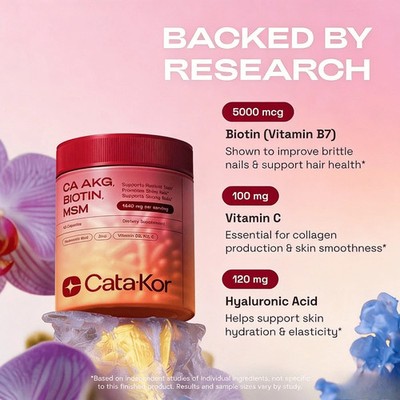 CataKor Skin Hair & Nails Beauty Complex Ca AKG Hyaluronic Acid Biotin^