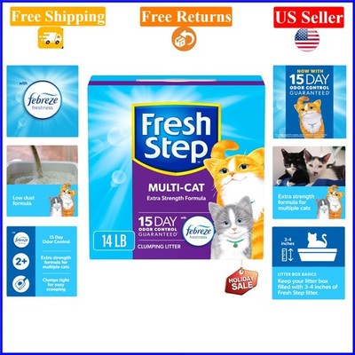 14 lb Multi-Cat Clumping Cat Litter with Odor Control & Febreze