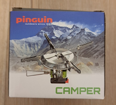 Pinguin Camper Gas Campingkocher   Outdoor / große Kochfläche, Piezo Zündung NEU