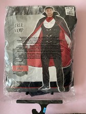 True Vamp Gothic Count Dracula Vampire Fancy Dress Up Halloween Adult Costume