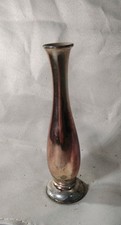 Pair of Mid-Century Silver Plated Bud Vases with Handles — listing 6