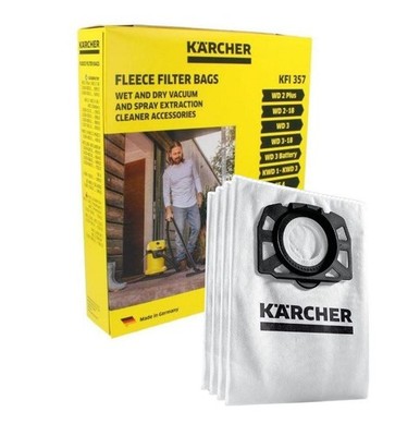 Beutel KÄRCHER KFI 357 WD2 WD3 Vlies Filtertüten 4er Pack 2.863-314.0 Originalteil