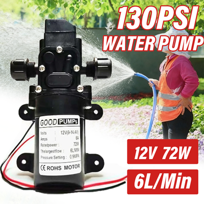 #ad 12V Water Pump 130PSI Self Priming Pump Diaphragm High Pressure Auto Switch $14.99