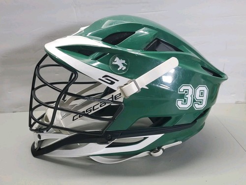 Excellent Condition Cascade Model "S" Green/White Lacrosse Helmet