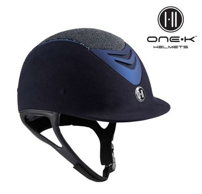 OneK Reithelm DEFENDER Eleg.Chamude Swar.Glitter   Schale 2 / Gr. L - 57-58