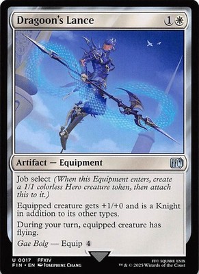 Dragoon's Lance 17 Final Fantasy Magic the Gathering