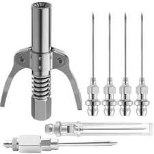 Grease Needle Tip Accessory Set,10000 PSI Double Handles Grease Gun Coupler,G...