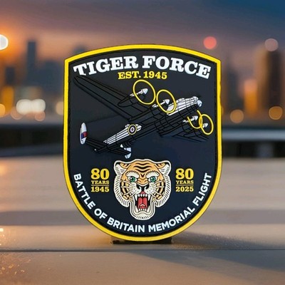 BBMF PVC Patch 80th Anniversary - Tiger Force Bomber Command Lancaster RAF RCAF