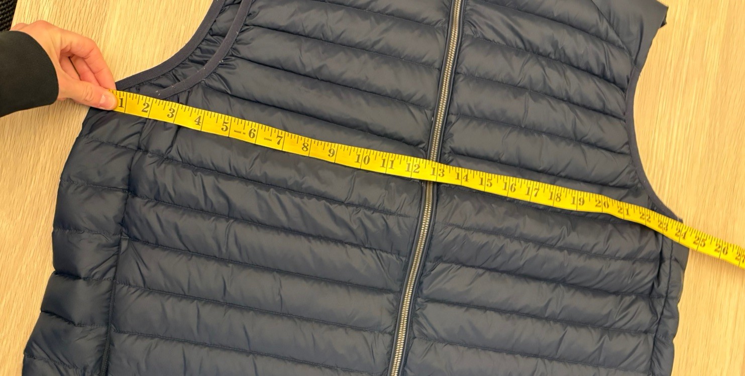 M&S Down Gilet Mens 2XL Navy Bodywarmer Vest Puffer Down Feather