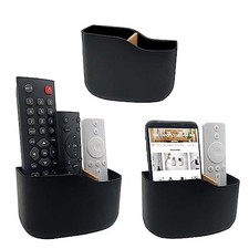 3 Pack Adhesive Remote Control Holder Wall Mount Media Player Controller Black