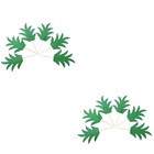  36 Stücke Kuchen Topper Ananas Blätter Zahnstocher Flagge für Kuchen Käsekuchen