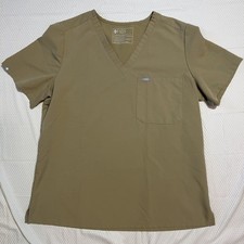 FIGS Womens Catarina One Pocket Scrub Top Tan FW1000 Technical Collection Size L