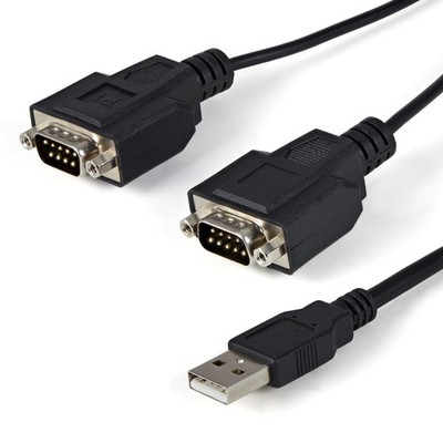 Startech Startech 6Ft 1.8M 2-Port Ftdi Usb To Serial Rs232 Cable Com