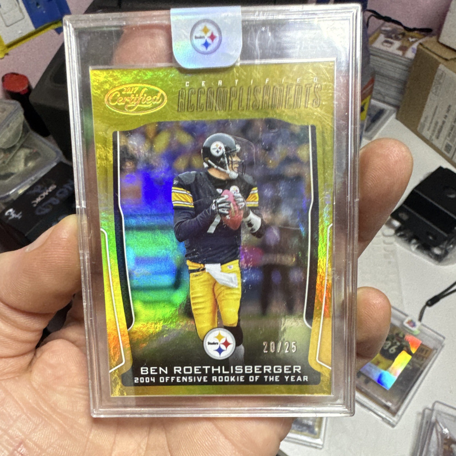 Panini 2017 Certified Accomplishments Ben Roethlisberger CA-BR Mirror Gold /25