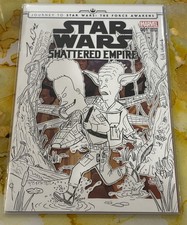 Star Wars Beavis & Butt-Head Sketch Cover Custom Die-Cut Comic Art 1/1 With COA