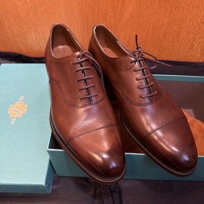 BNIB Edward Green 8.5 UK Chelsea Captoe Oxfords In Dark Oak E82 Last