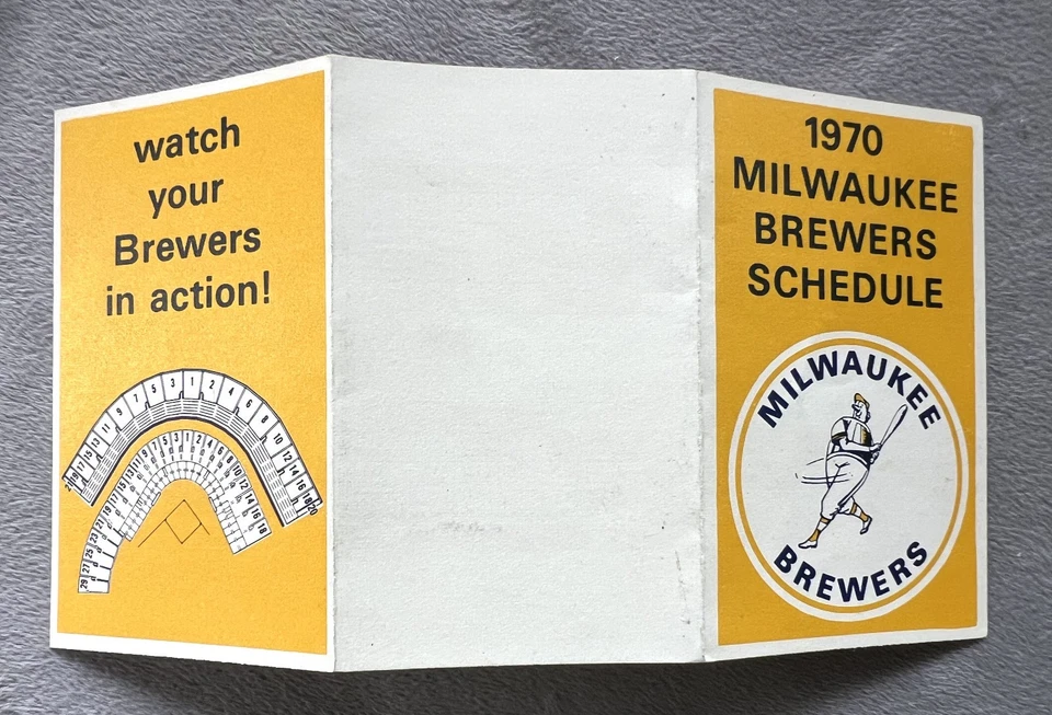 1970 Milwaukee Brewers Schedule: 1st Year Back in Major League Baseball - Image 2 of 3