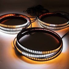 2x 601 X49 Emergency Running Board Tailgate Strobe Lights Strip Amber White