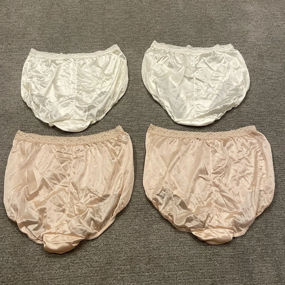 Lote de 9 bragas vintage Warners medida perfecta para mujer de nailon sedoso brillante años 80 Foto 2 de 4