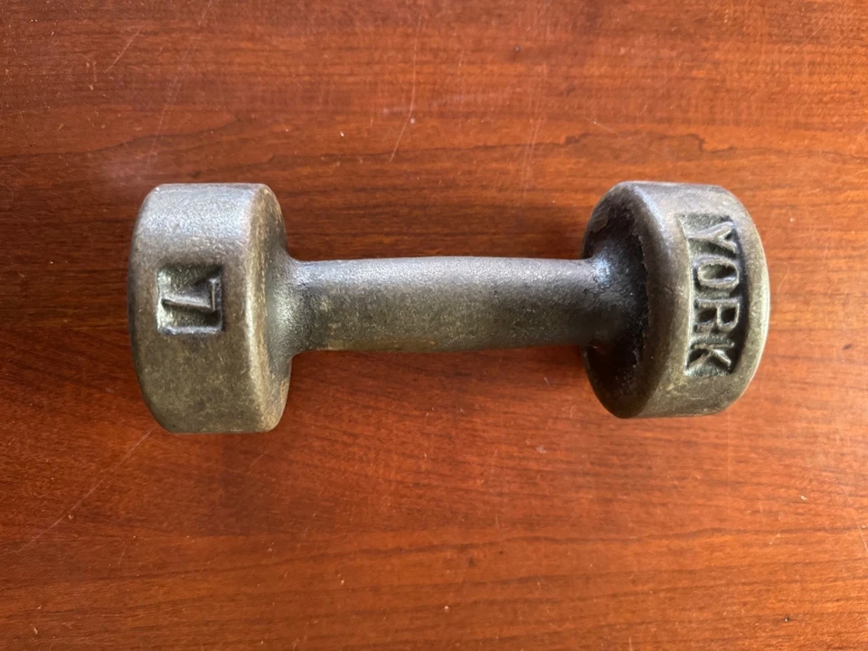 Mancuerna York Roundhead 7 lb pre-USA, única, bonita pátina. ¡Envío rápido! Foto 2 de 4